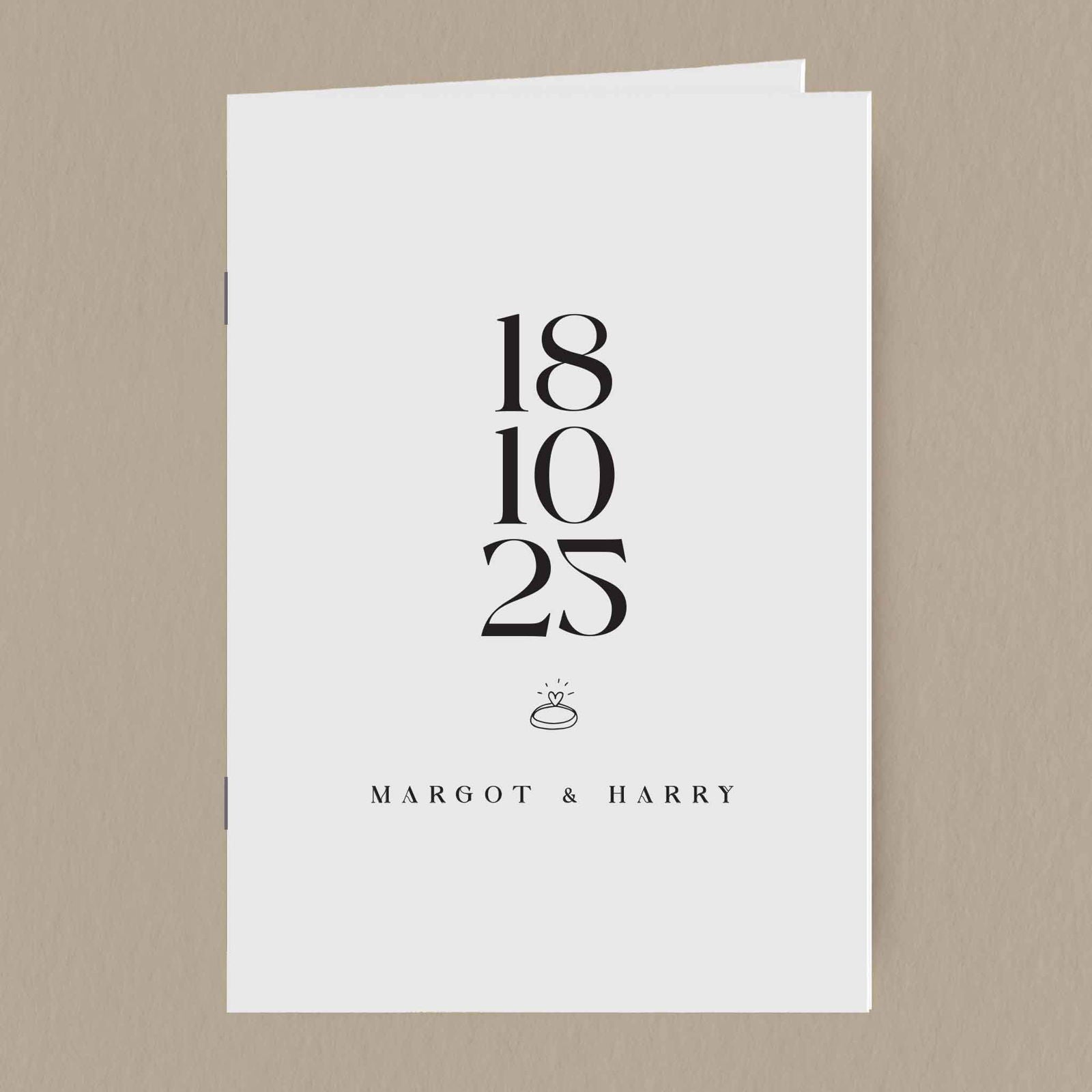 Margot Order Of Service  Ivy and Gold Wedding Stationery   