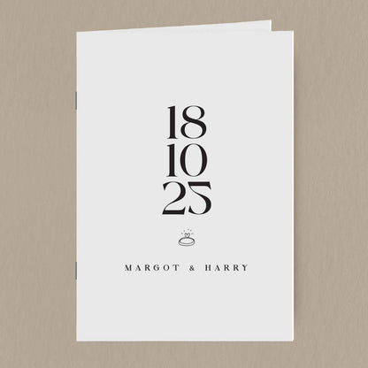 Margot Order Of Service  Ivy and Gold Wedding Stationery   