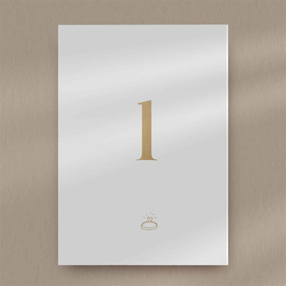 Margot Table Number  Ivy and Gold Wedding Stationery   