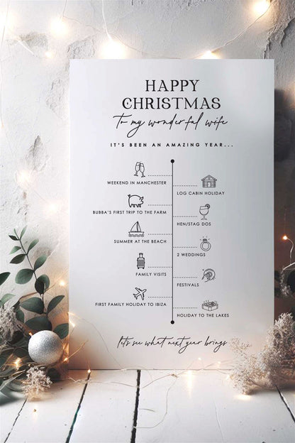 Merry Christmas | Year Round Up Card  Ivy and Gold Wedding Stationery   