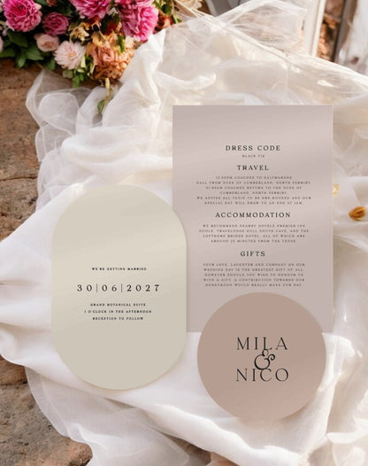 Mila | Monochrome Wedding Invitations