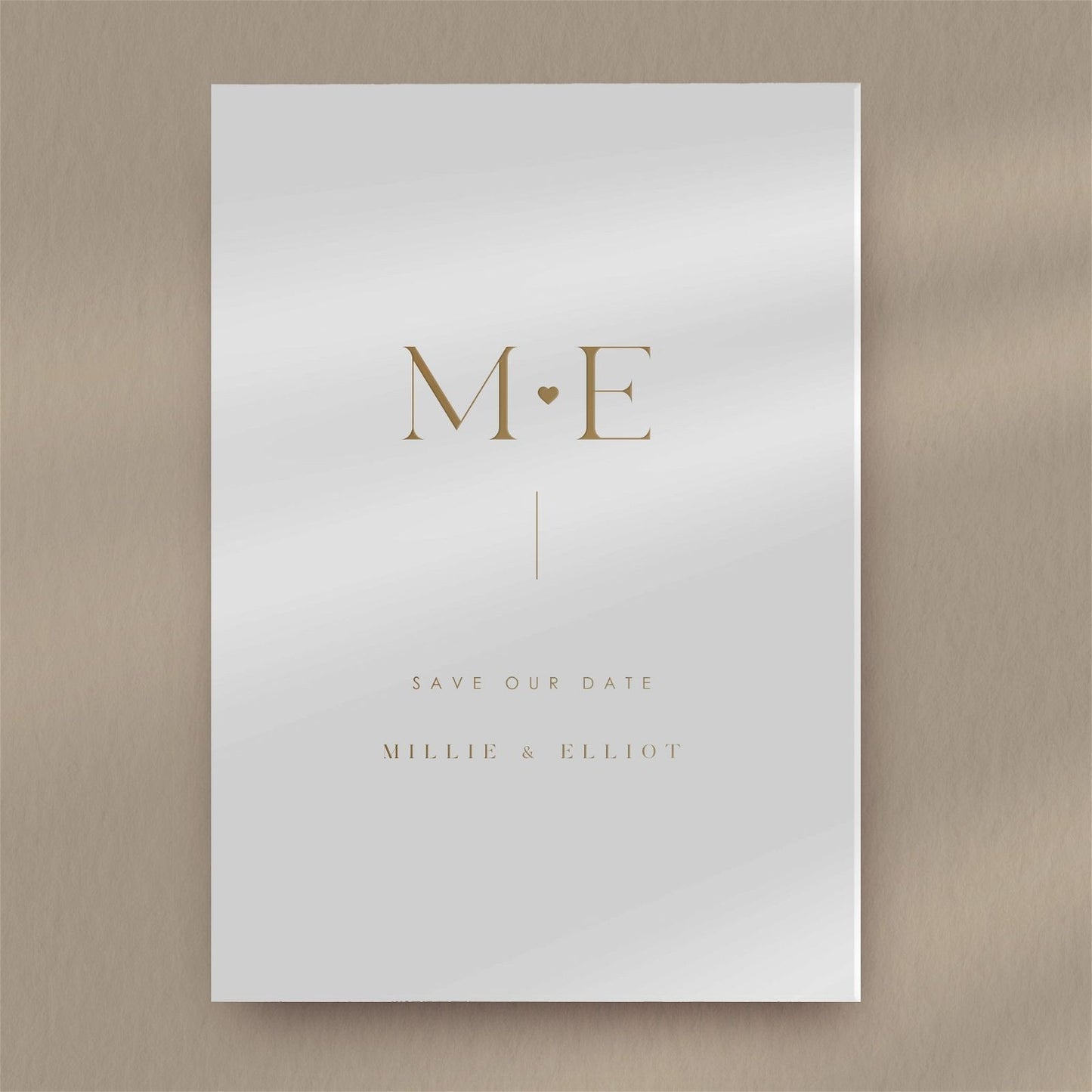 Millie | Heart Save The Date  Ivy and Gold Wedding Stationery   