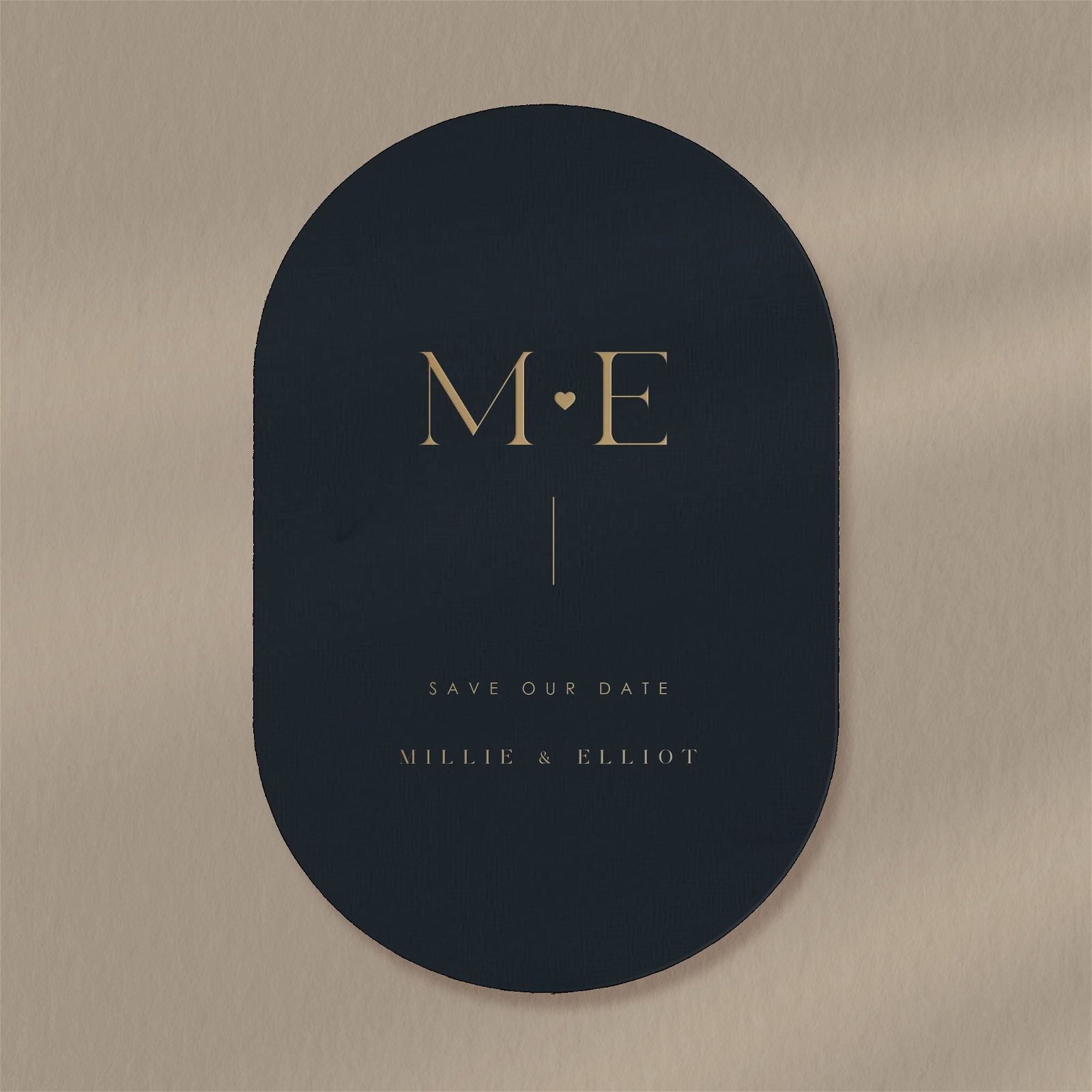 Millie | Heart Save The Date  Ivy and Gold Wedding Stationery   