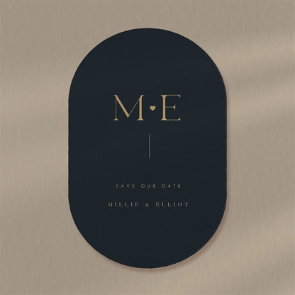 Millie | Heart Save The Date  Ivy and Gold Wedding Stationery   