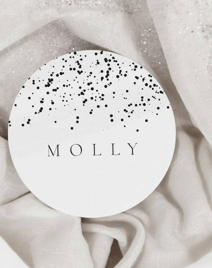 Molly | Confetti Place Card - Ivy and Gold Wedding Stationery -  
