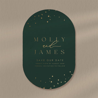 Molly | Confetti Save The Date  Ivy and Gold Wedding Stationery   