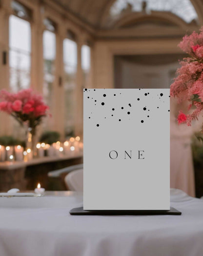 Molly | Confetti Table Number - Ivy and Gold Wedding Stationery -  