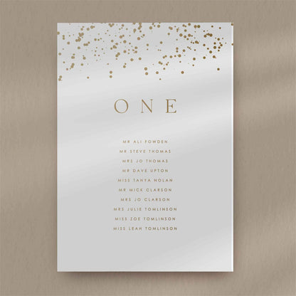 Molly Seating Plan Card  Ivy and Gold Wedding Stationery   