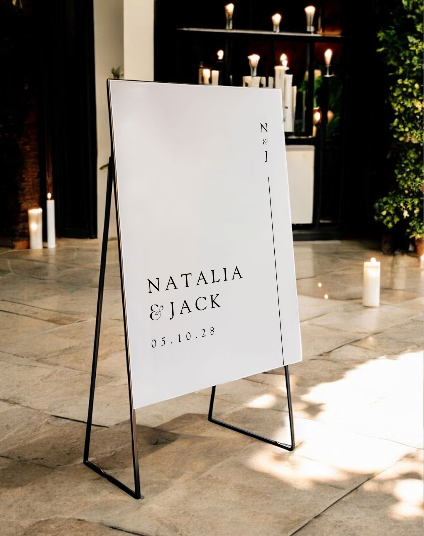 Natalia | Minimalist Welcome Sign - Ivy and Gold Wedding Stationery