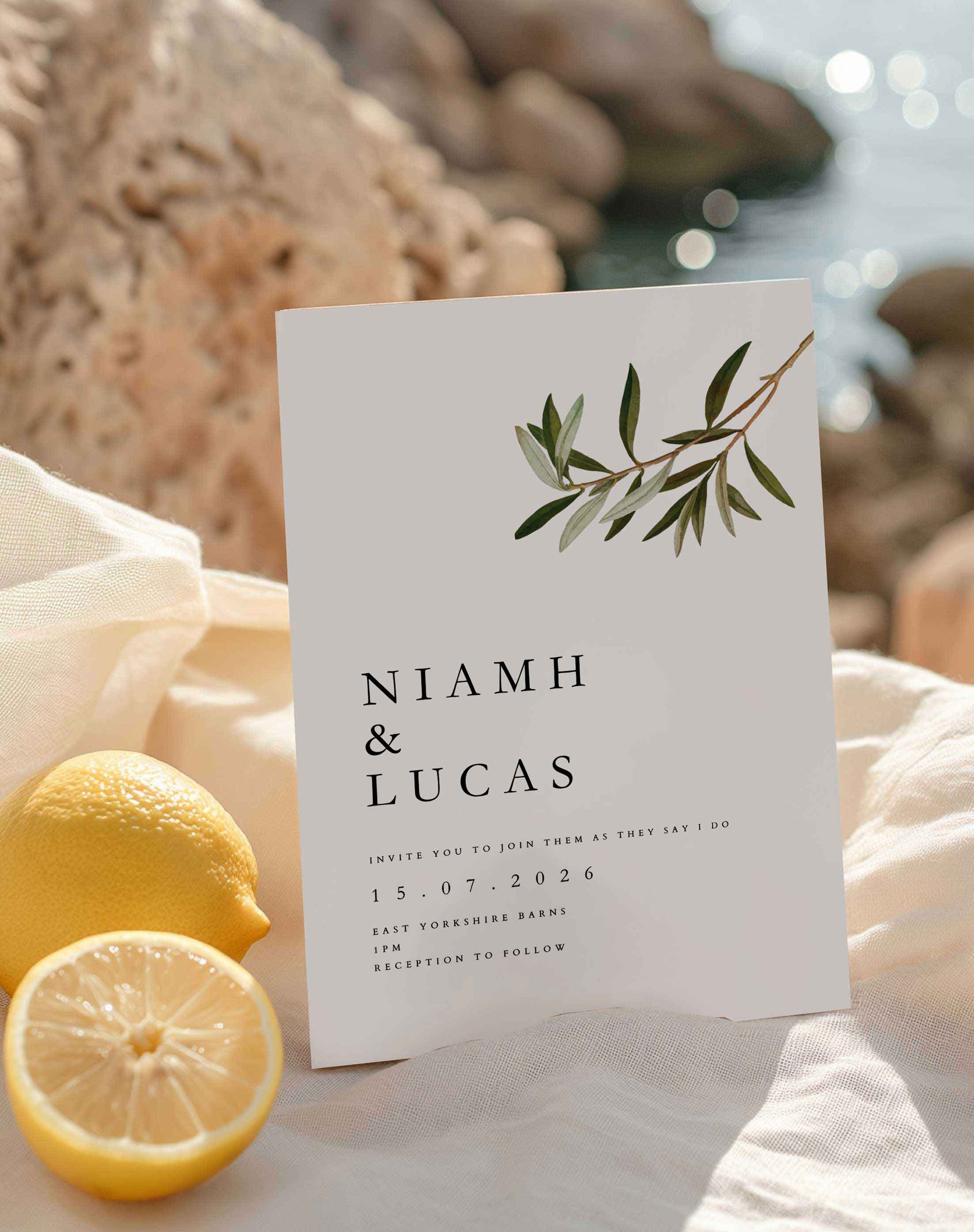 Niamh | Rustic Wedding Invitations - Ivy and Gold Wedding Stationery