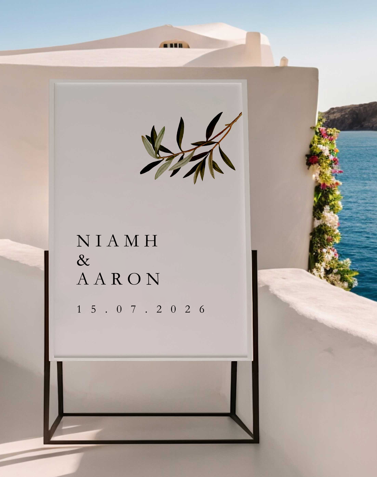 Niamh | Greek Welcome Sign - Ivy and Gold Wedding Stationery