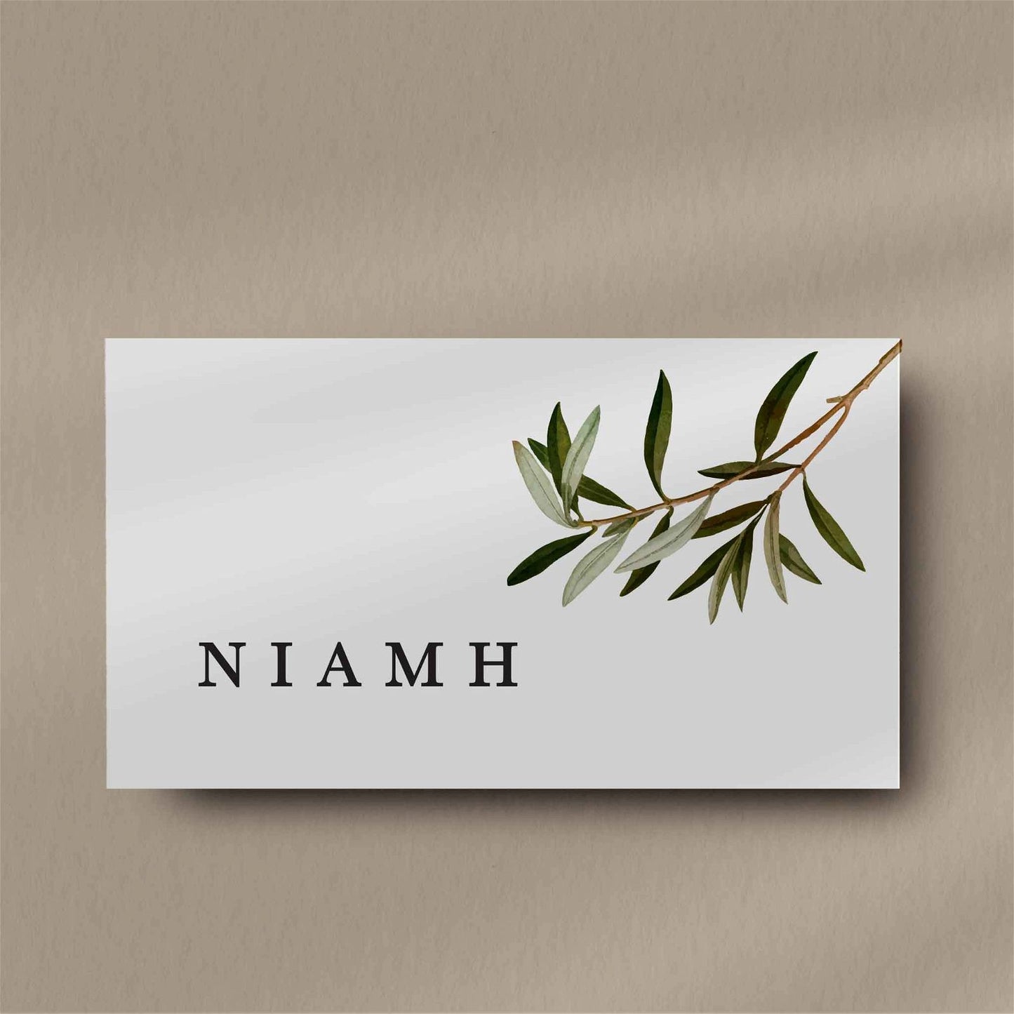 Niamh Place Card  Ivy and Gold Wedding Stationery   