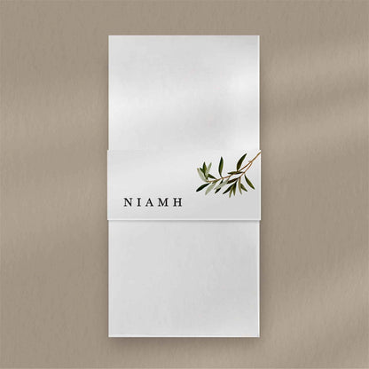 Niamh Place Card  Ivy and Gold Wedding Stationery   