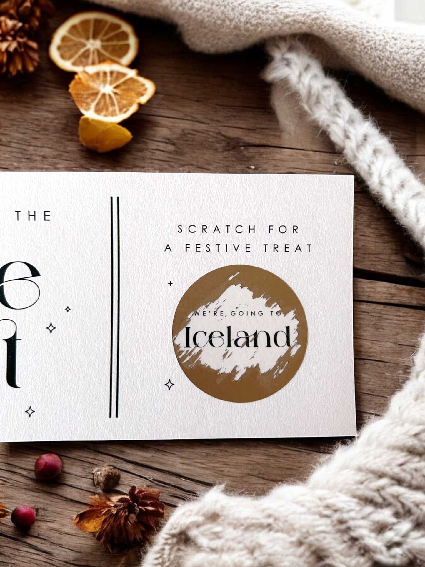 Nice List Scratch Reveal Christmas Gift Voucher - Ivy and Gold Wedding Stationery