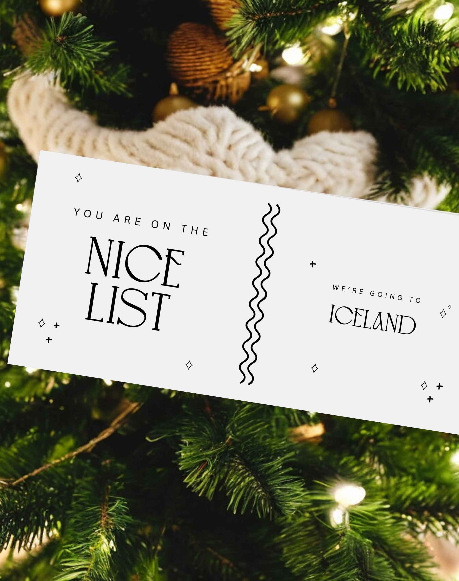 Nice List Scratch Reveal Christmas Gift Voucher - Ivy and Gold Wedding Stationery