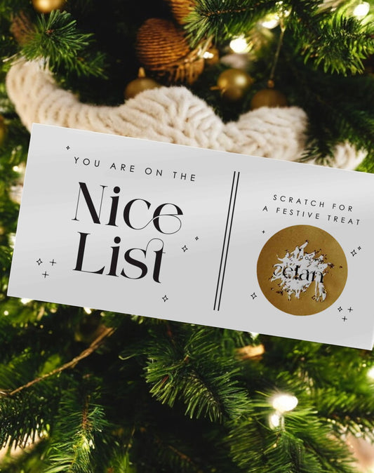 Nice List Scratch Reveal Christmas Gift Voucher