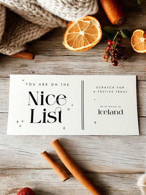 Nice List Christmas Gift Voucher Digital Template