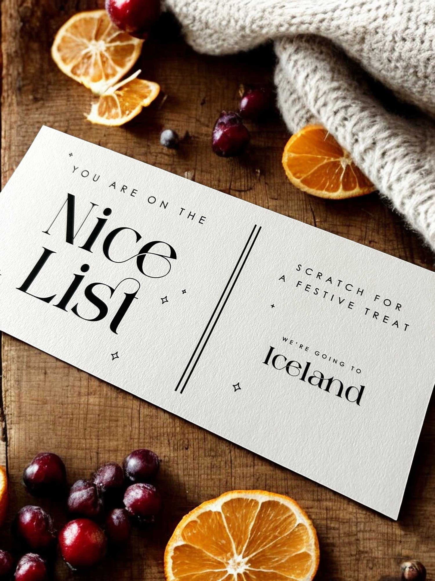 Nice List Christmas Gift Voucher Digital Template