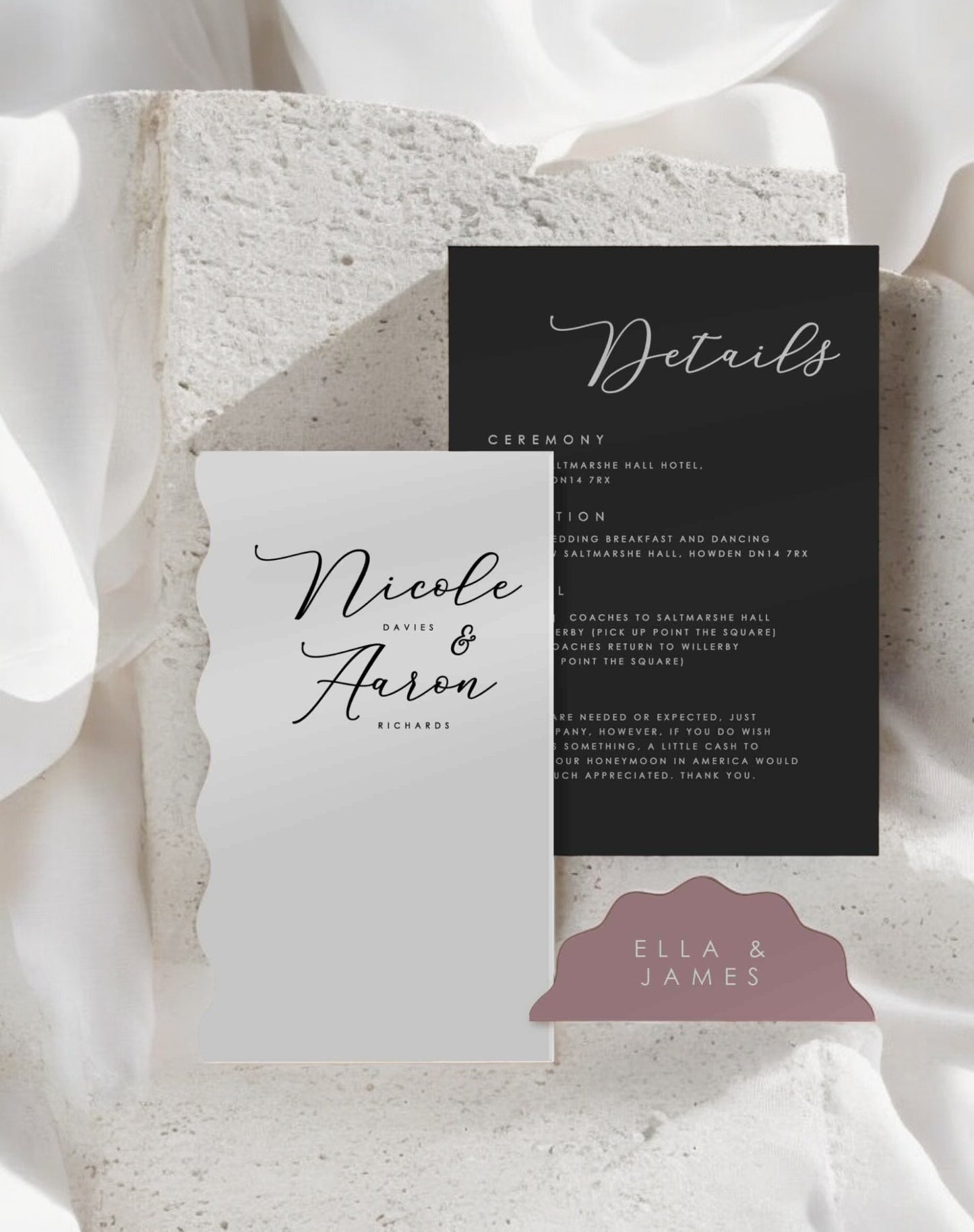 Nicole | Elegant Wedding Invitations - Ivy and Gold Wedding Stationery