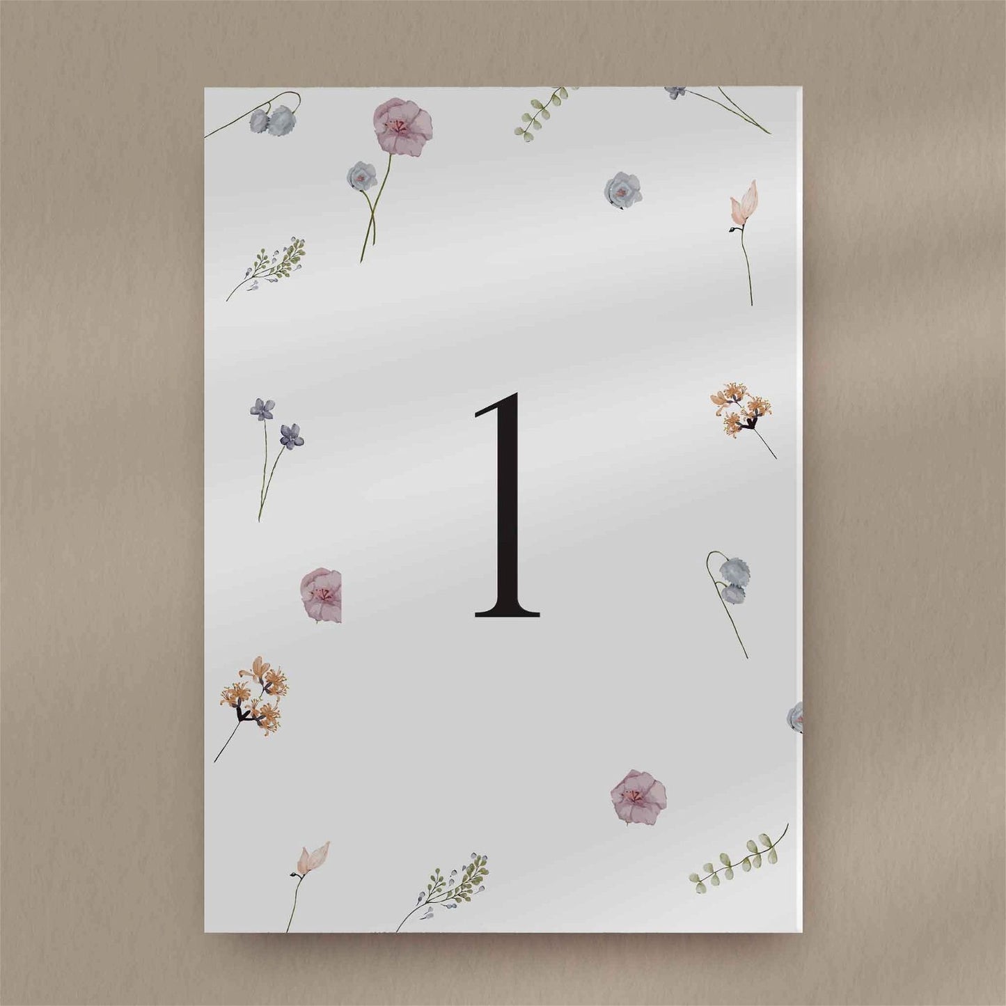 Noa Table Number  Ivy and Gold Wedding Stationery   