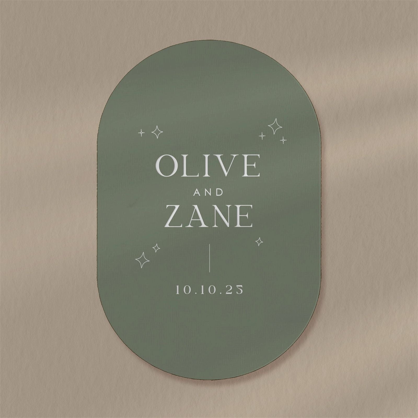 Olive | Whimsical Save The Date  Ivy and Gold Wedding Stationery   