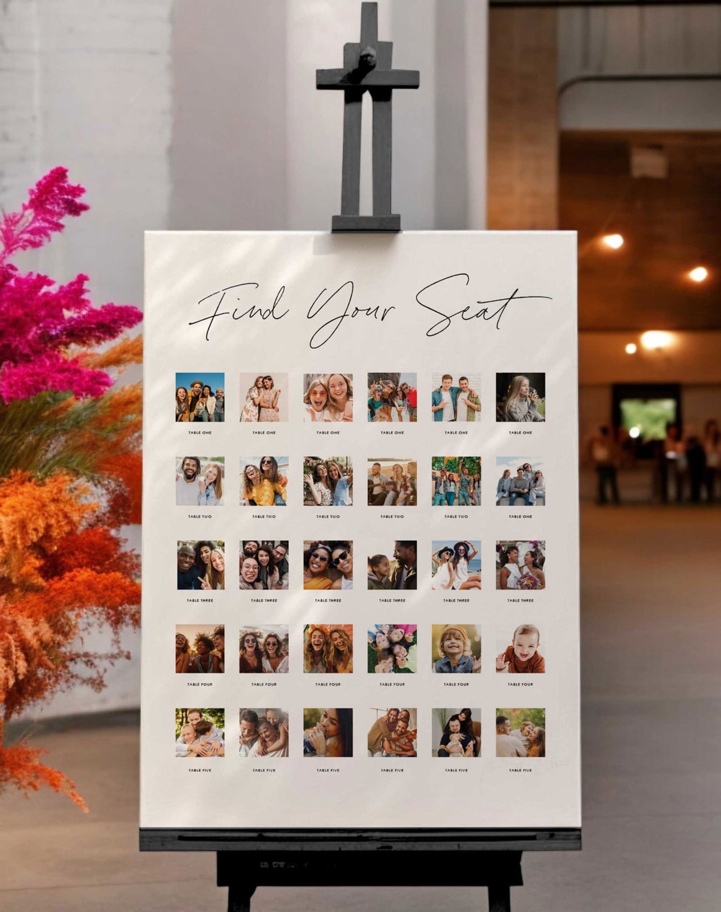 Olivia | Polaroid Seating Plan - Ivy and Gold Wedding Stationery -  