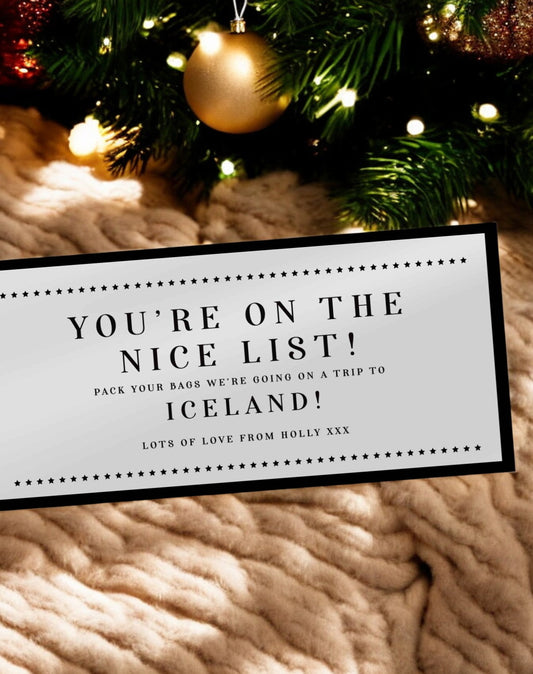 Personalised Starry Night Nice List Voucher