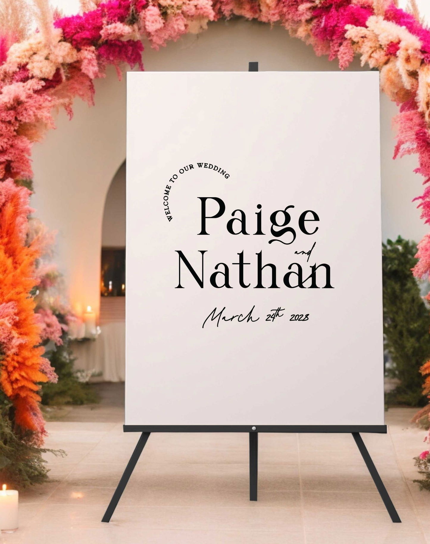 Paige | Timeless Welcome Sign - Ivy and Gold Wedding Stationery -  