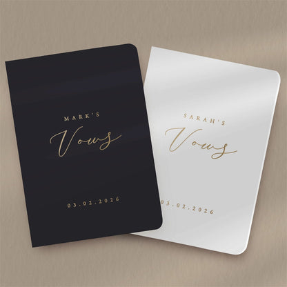 Personalised Vows Books  Ivy and Gold Wedding Stationery   