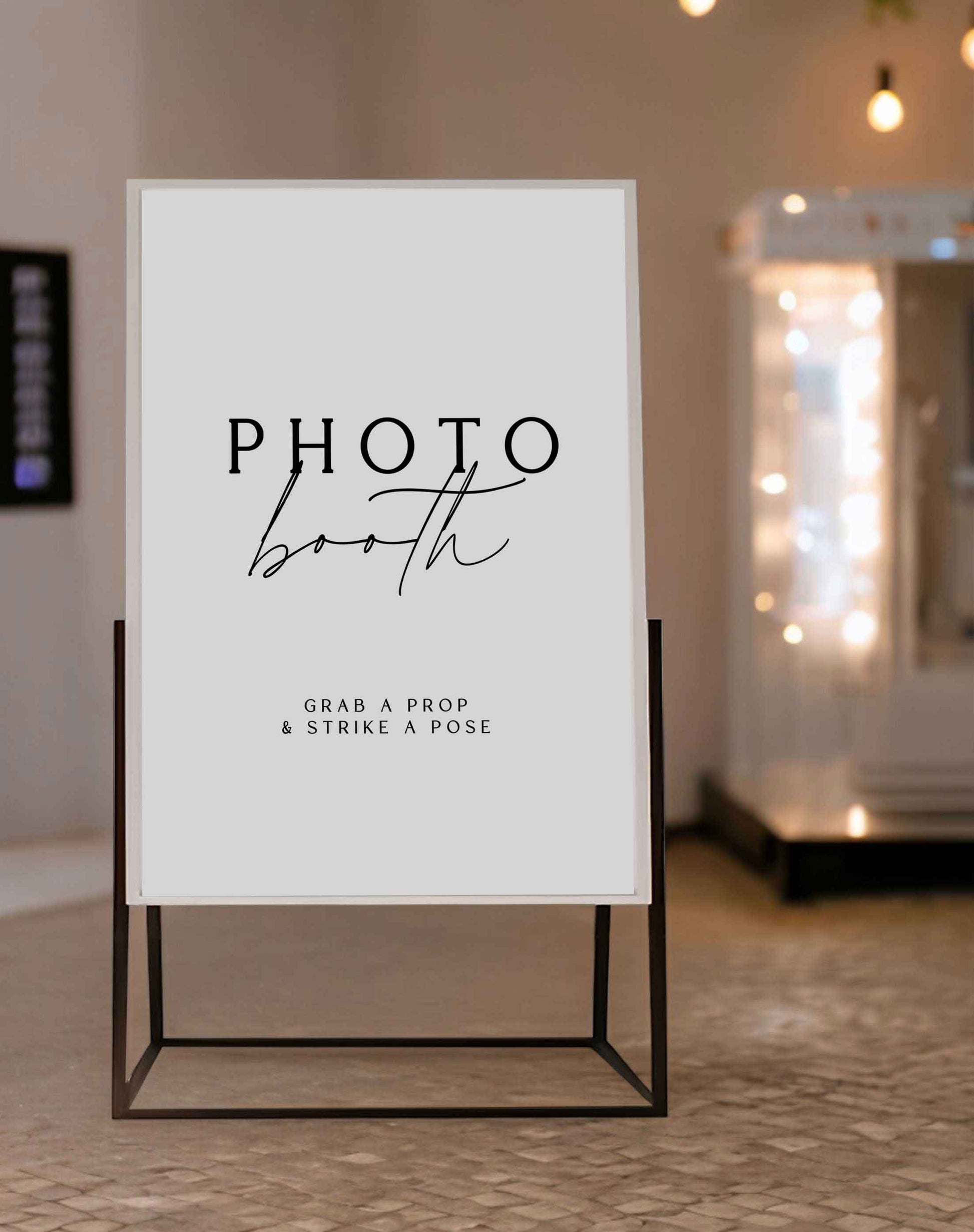 Photo Booth Sign - Ivy and Gold Wedding Stationery