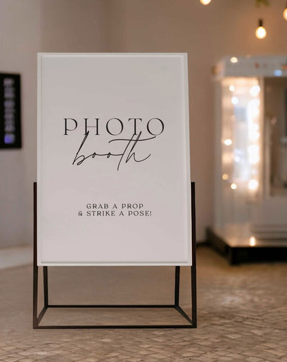 Photo Booth Sign - Ivy and Gold Wedding Stationery -  