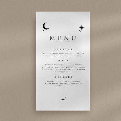 Polly Menu  Ivy and Gold Wedding Stationery   