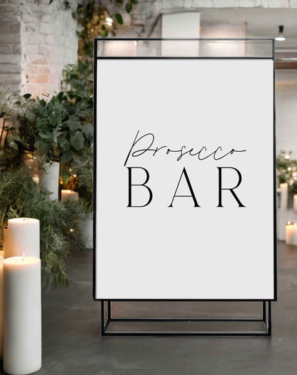 Prosecco Bar Sign - Ivy and Gold Wedding Stationery