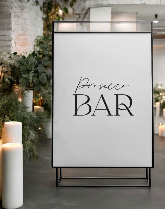 Prosecco Bar Sign - Ivy and Gold Wedding Stationery -  
