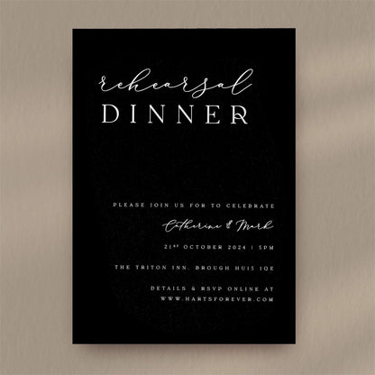 Rehearsal Dinner Invitation  Ivy and Gold Wedding Stationery   