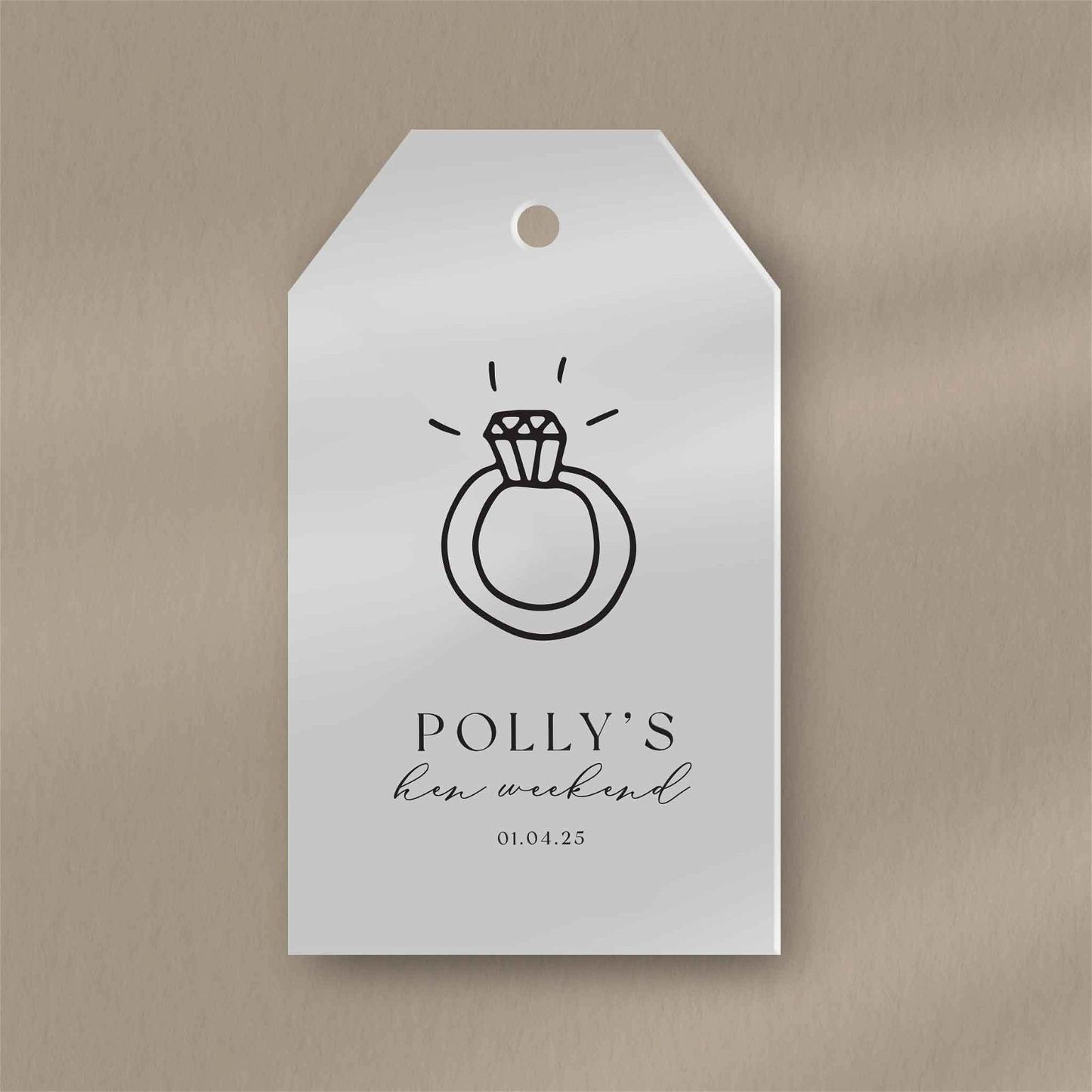 Ring Favour Tags  Ivy and Gold Wedding Stationery   