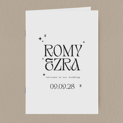Romy Order Of Service  Ivy and Gold Wedding Stationery   