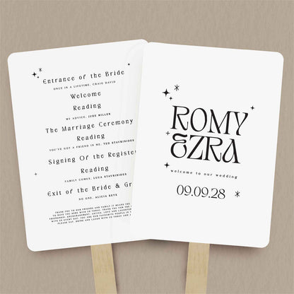 Romy Order Of Service  Ivy and Gold Wedding Stationery   