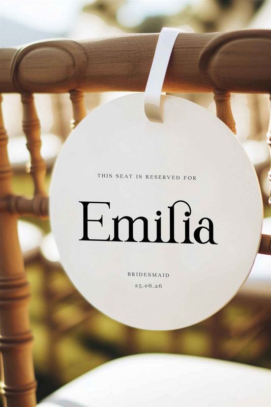 Reserved Seat / Room Sign  Ivy and Gold Wedding Stationery   