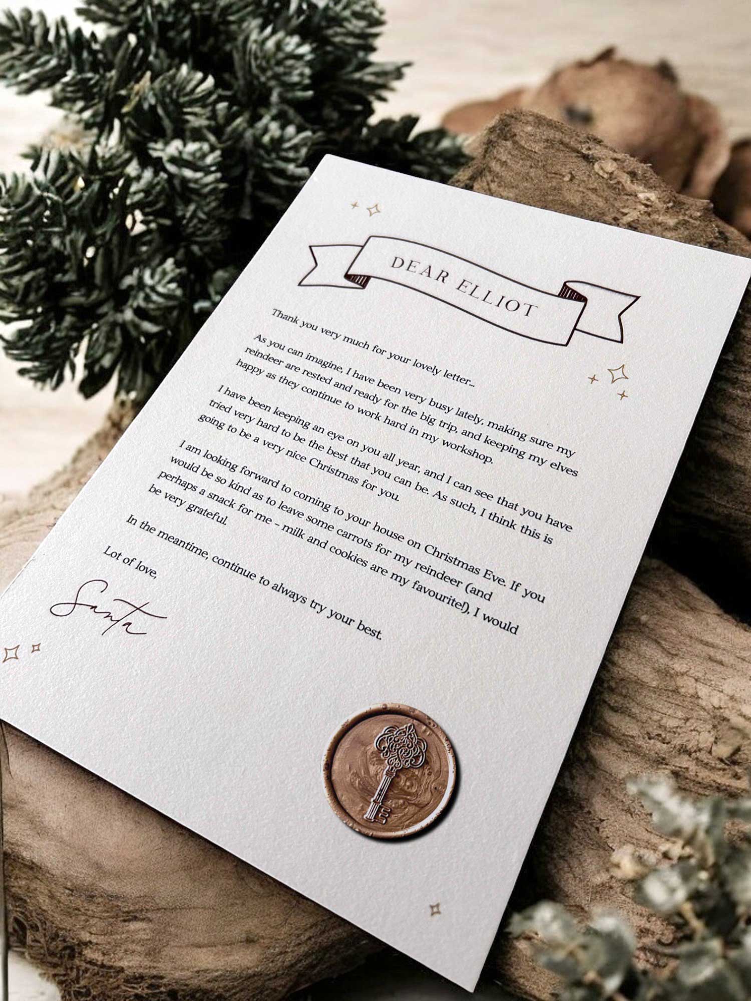 Letter From Santa - Ivy and Gold Wedding Stationery