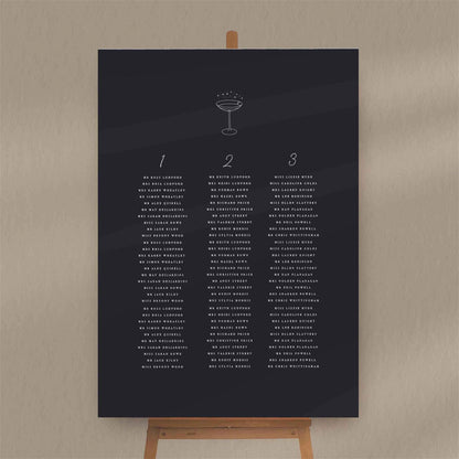 Skye Seating Plan  Ivy and Gold Wedding Stationery   