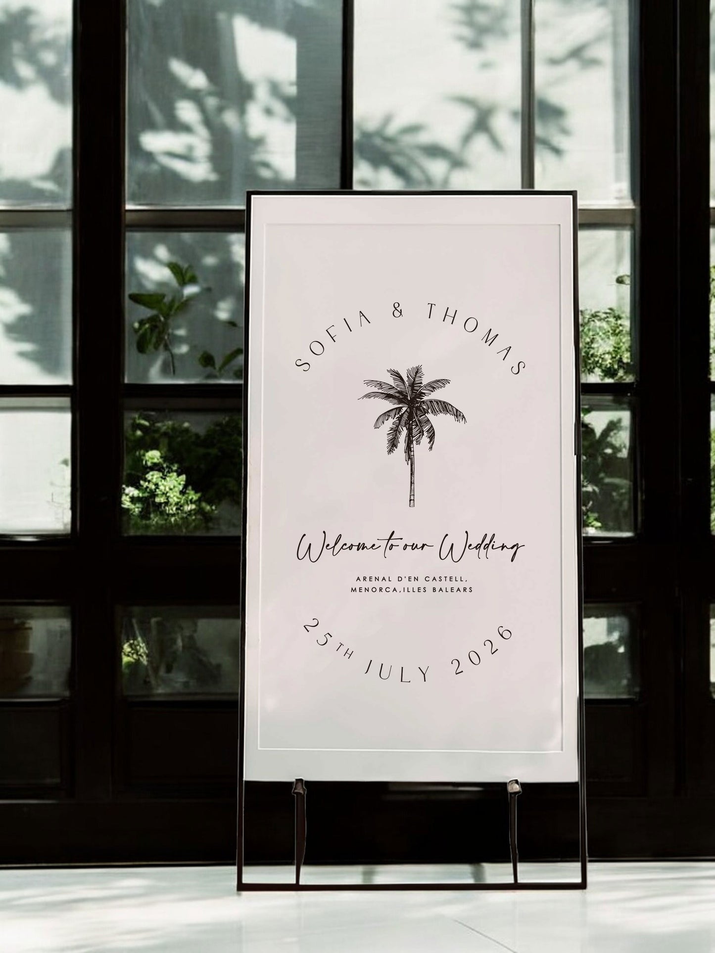 Sofia Tropical Welcome Sign - Ivy and Gold Wedding Stationery