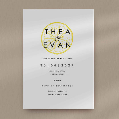 Thea Evening Invitation  Ivy and Gold Wedding Stationery   