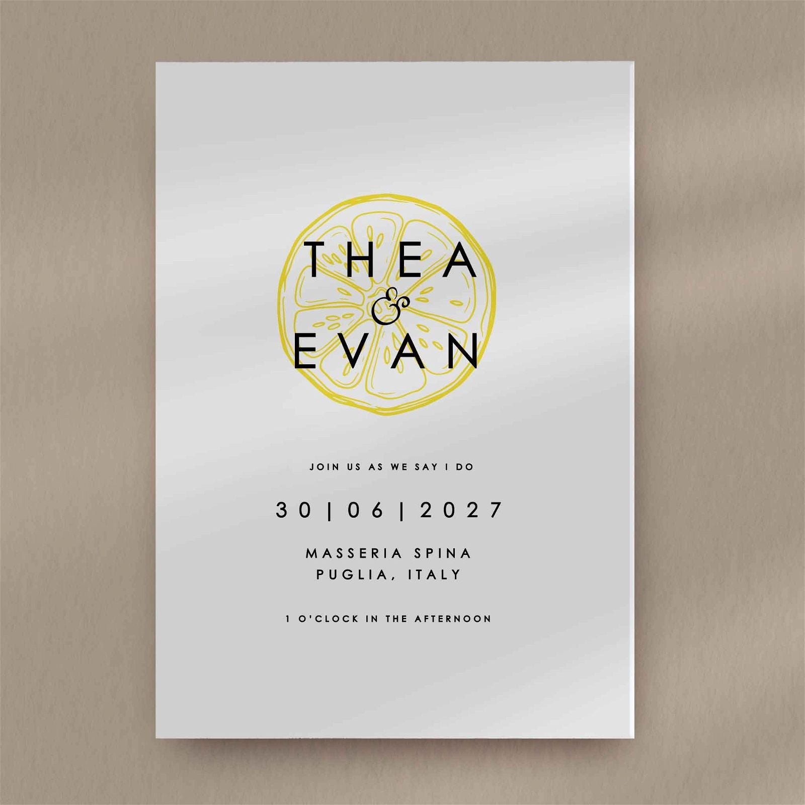 Thea | Italian Wedding Invitations  Ivy and Gold Wedding Stationery   