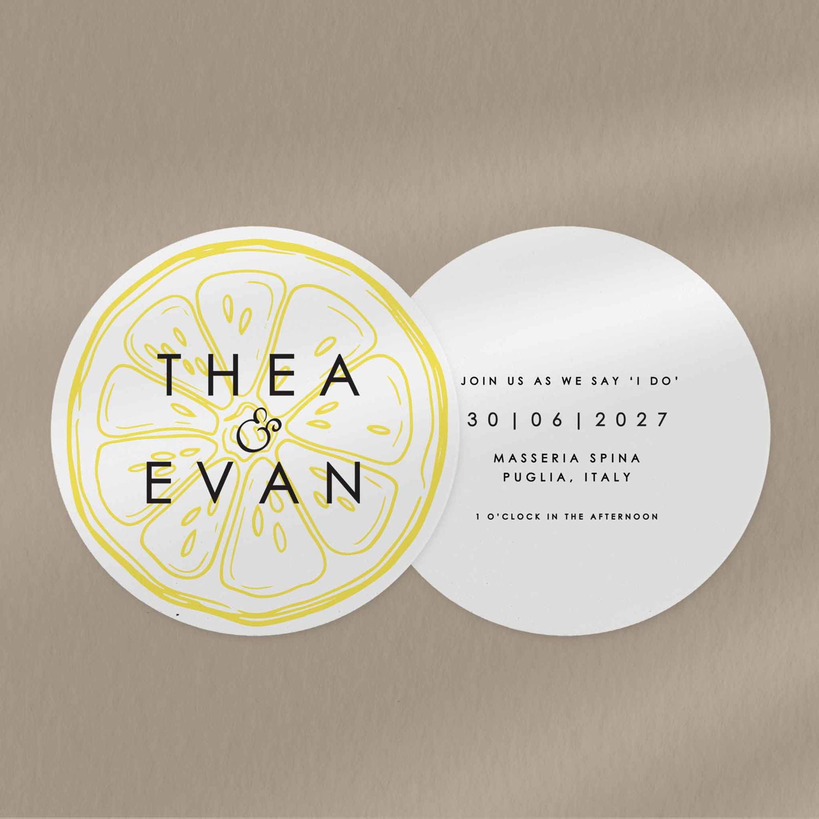 Thea | Italian Wedding Invitations  Ivy and Gold Wedding Stationery   