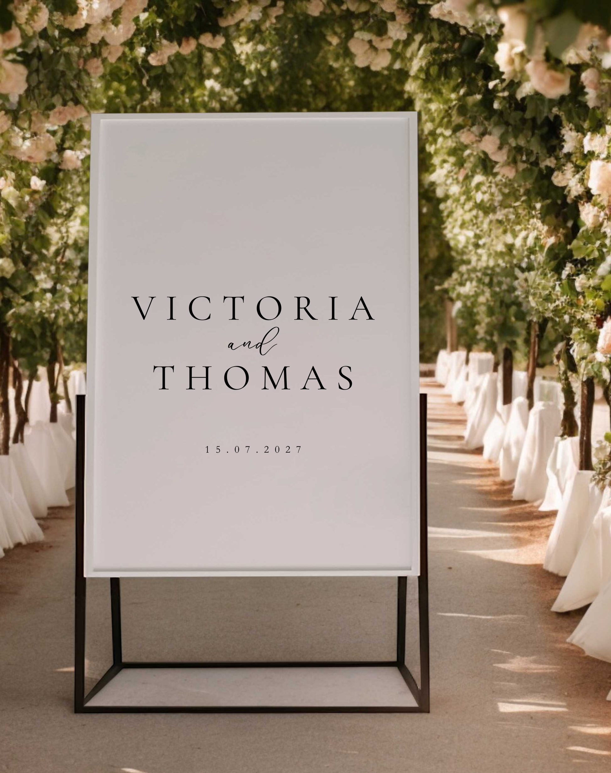 Victoria | Formal Welcome Sign - Ivy and Gold Wedding Stationery