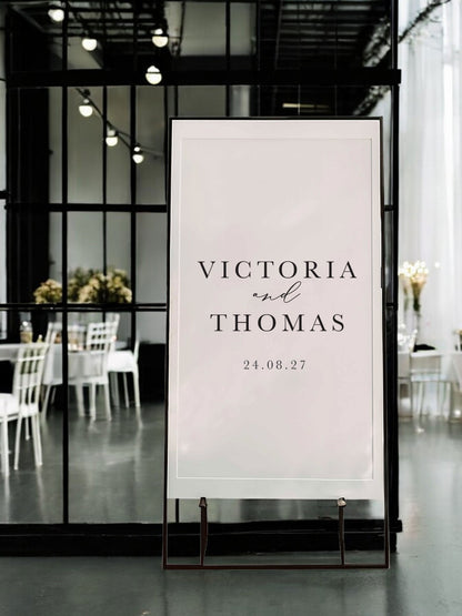 Victoria | Formal Welcome Sign - Ivy and Gold Wedding Stationery