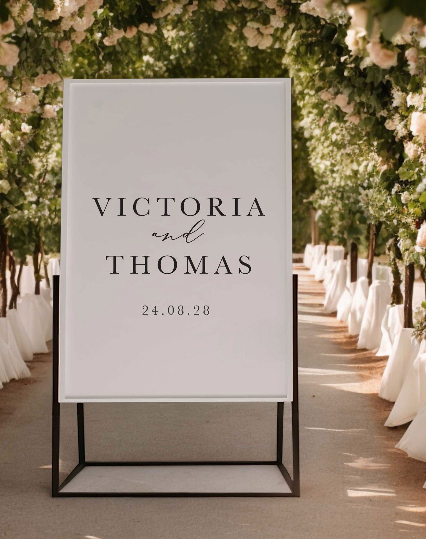 Victoria | Formal Welcome Sign - Ivy and Gold Wedding Stationery -  