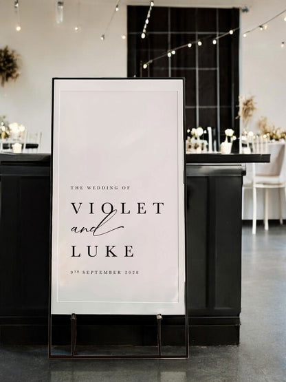 Violet | Wedding Welcome Sign - Ivy and Gold Wedding Stationery