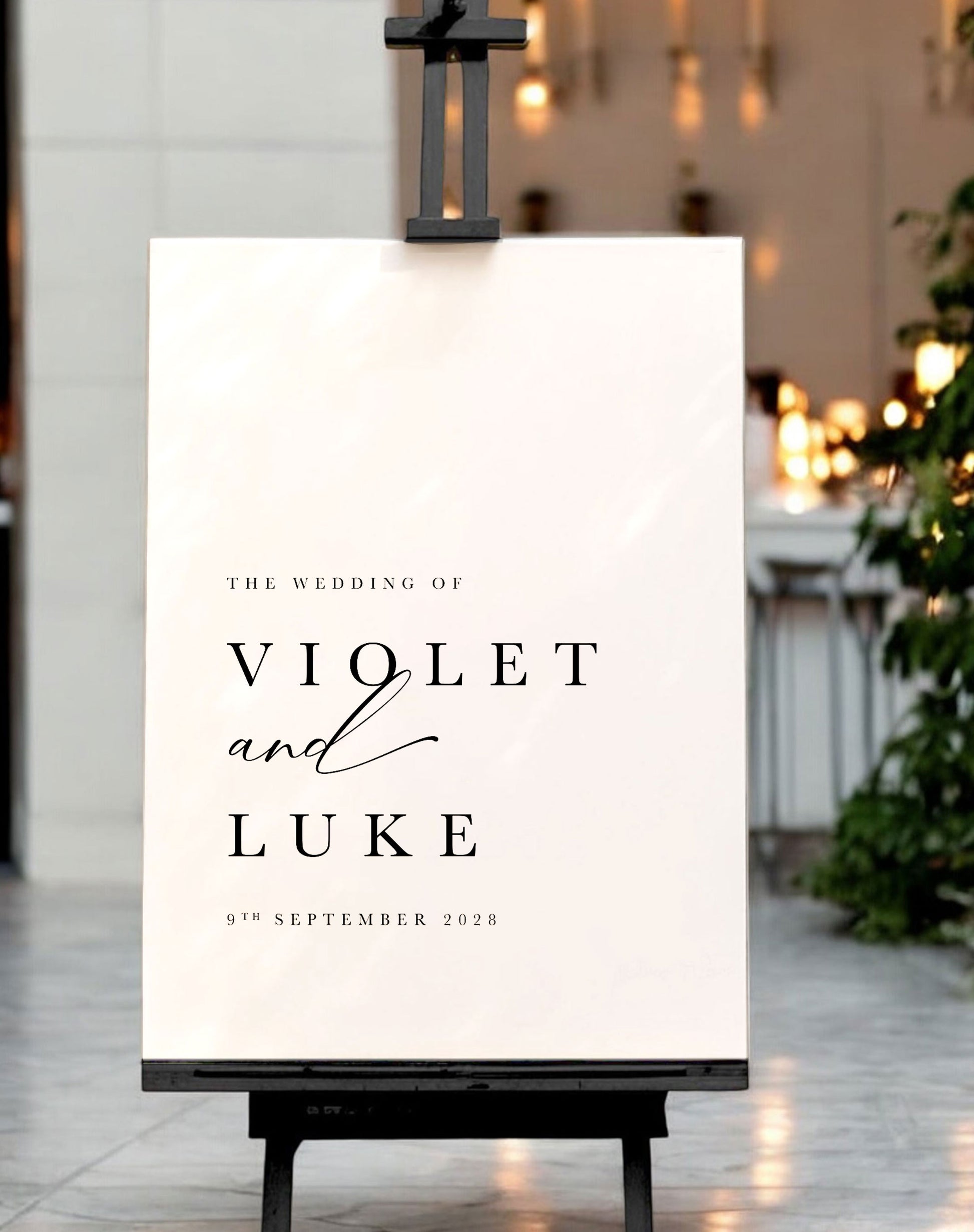 Violet | Wedding Welcome Sign - Ivy and Gold Wedding Stationery